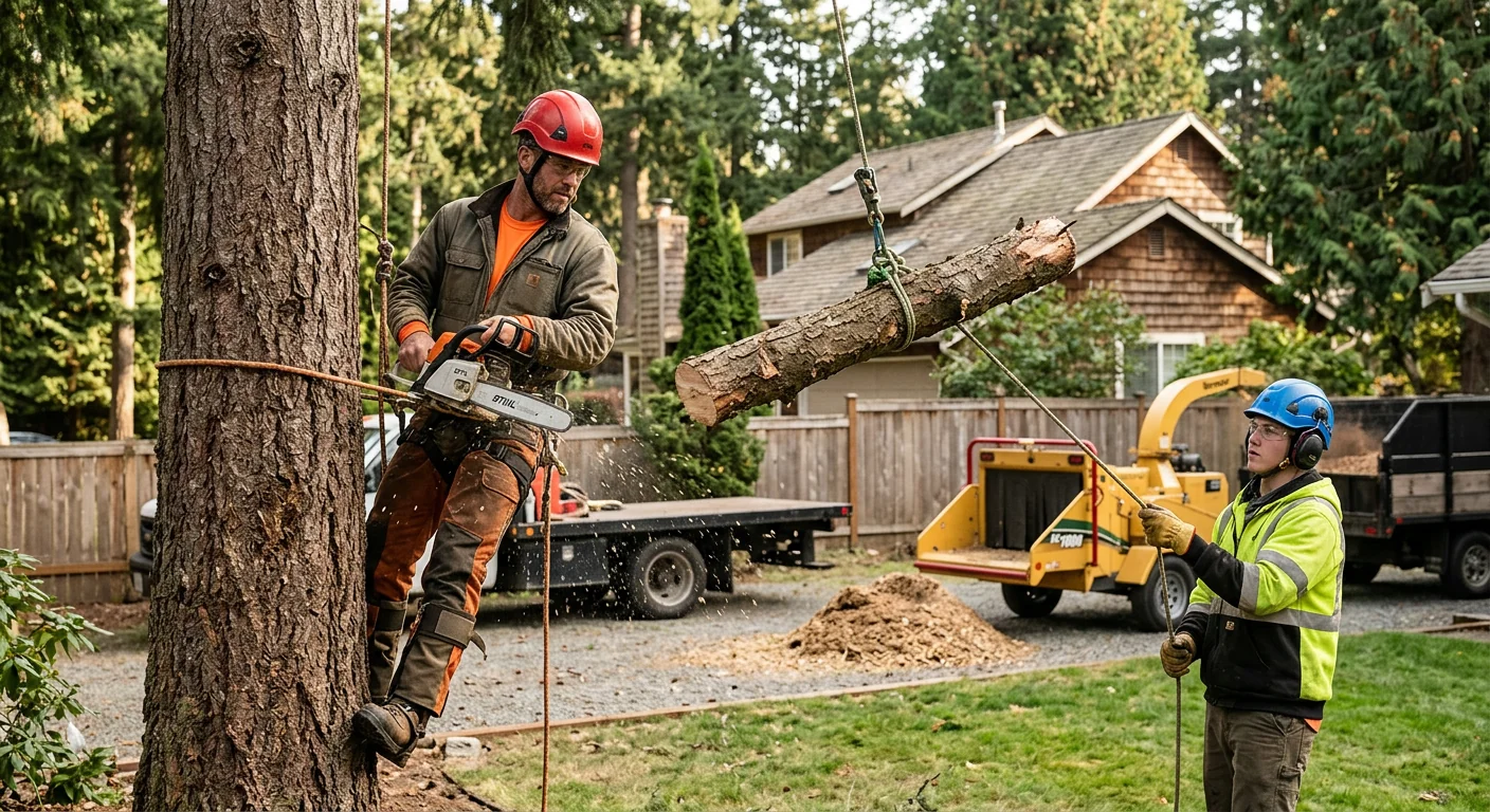 Newly planted tree struggling in compacted soil on a residential Mill Creek lot